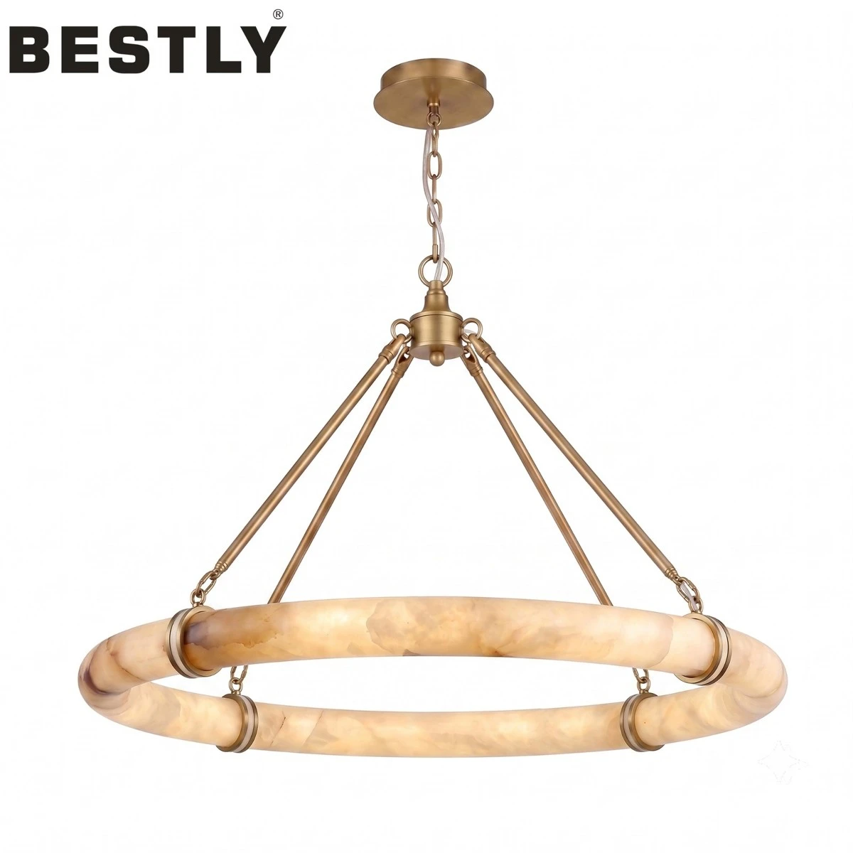 Modern Alabaster Ring Chandelier for Kitchen Island Modern Alabaster Ring Chandelier for Kitchen Island