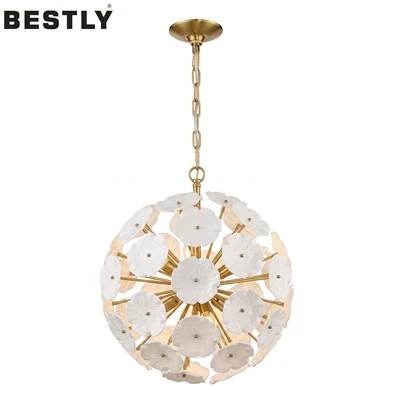 6-Light Glass Flower Globe Lysekrone